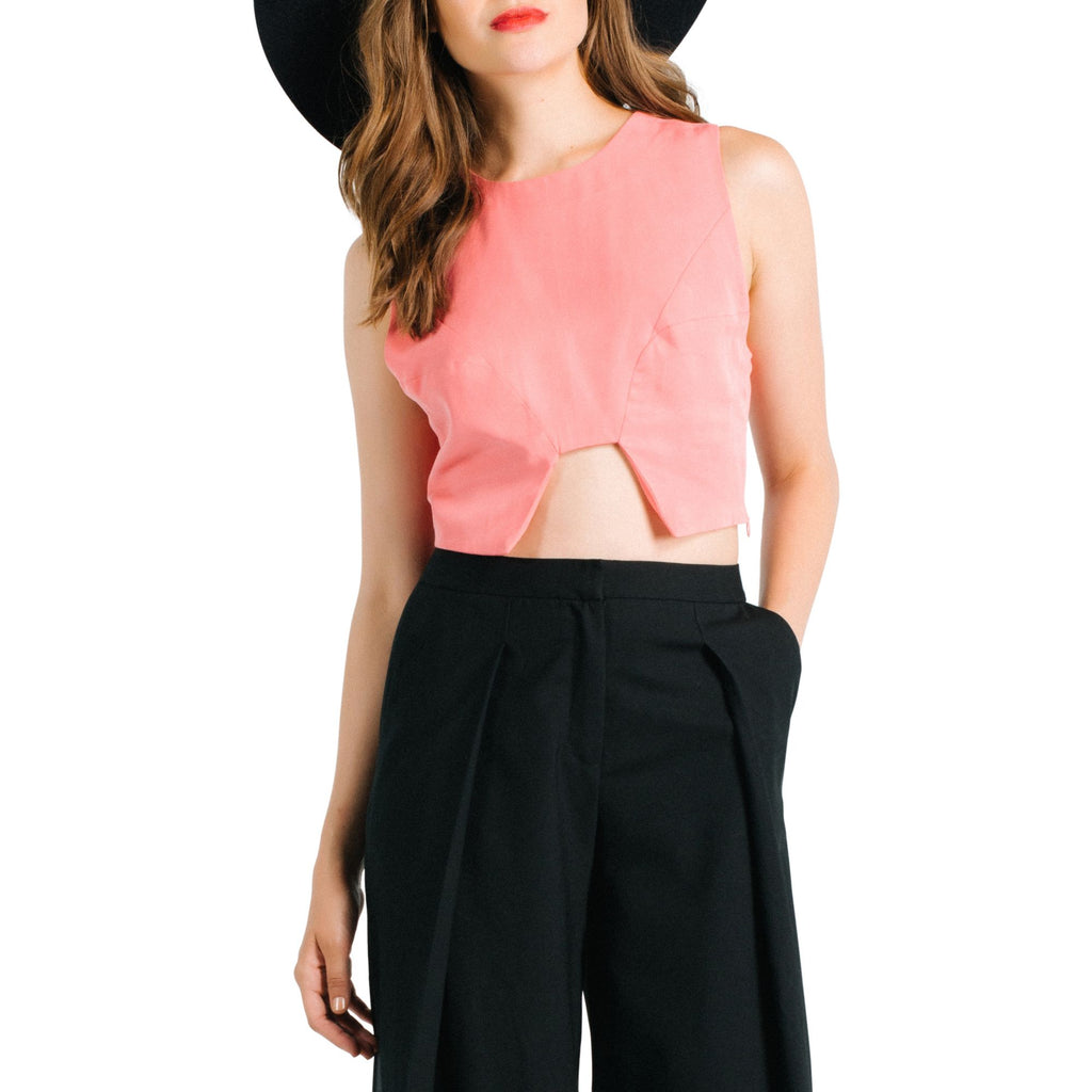 Kendall + Kylie Women Seamed Crop Top