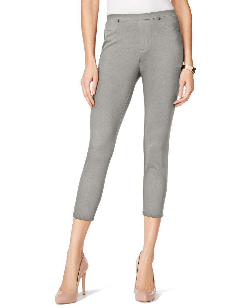 Style & Co Women Twill Capri Leggings Misty Harbour