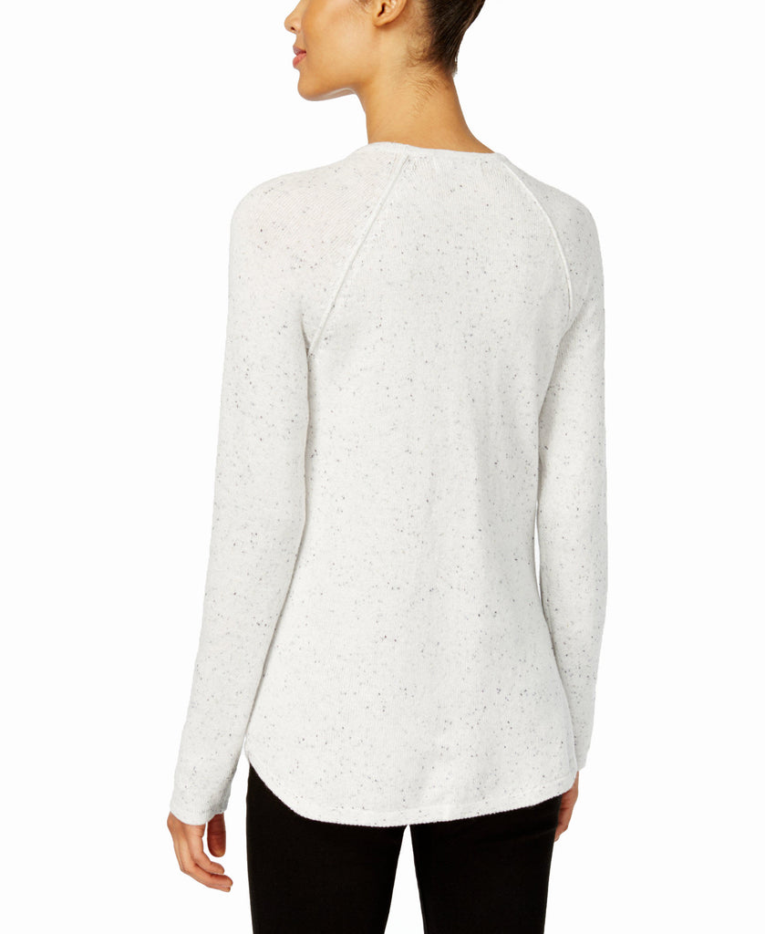 Karen Scott Women Curved Hem Sweater