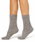 Charter Club Women Marled Supersoft Fuzzy Cozy Socks Black