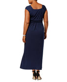 NY Collection Women Plus Ruched Empire Maxi Dress