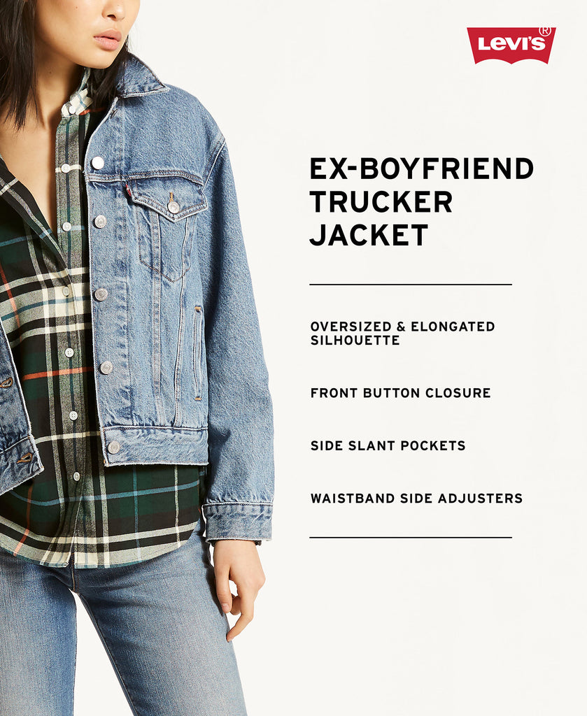 Levis Women Ex Boyfriend Cotton Denim Trucker Jacket