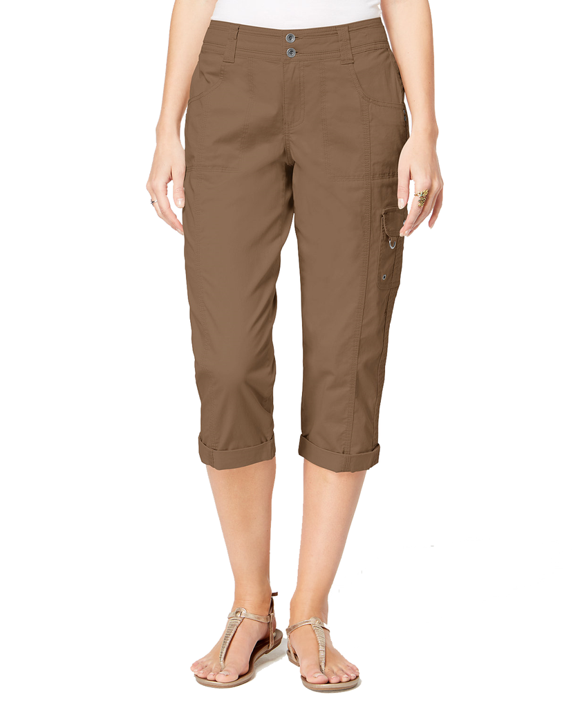 Style & Co Women Cropped Cargo Capri Pants