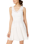 City Studios Juniors Eyelet Dress White