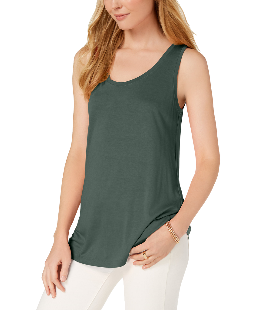 Maison Jules Women Scoop Neck Tank Top New Pale Sage