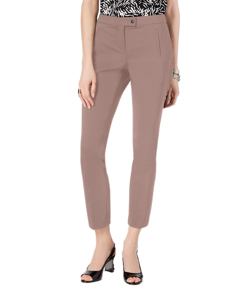 Alfani Women Tummy Control Slim Leg Pants Pottery Clay