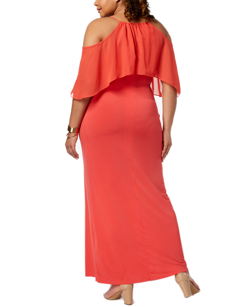 NY Collection Women Plus Cold Shoulder Maxi Dress