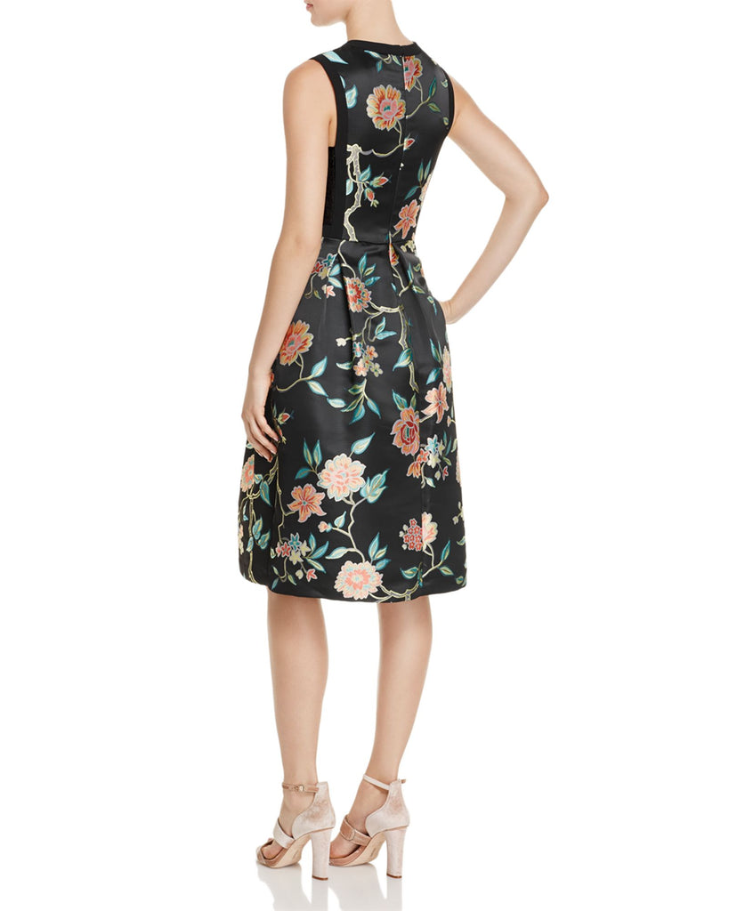 Nanette Lepore Women Lace Detail Floral Jacquard Dress