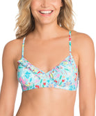 Vera-Bradley-Women-Superbloom-Printed-Ruffled-Bikini-Top-Blue