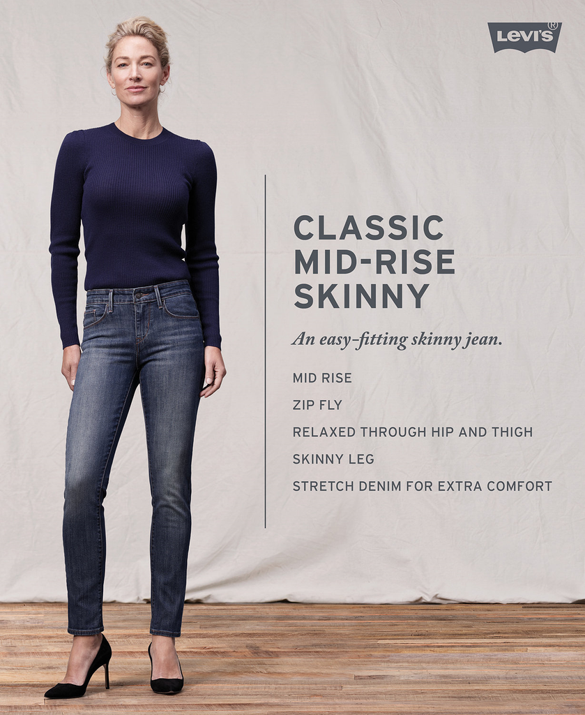 Levis Women Classic Mid Rise Skinny Jeans