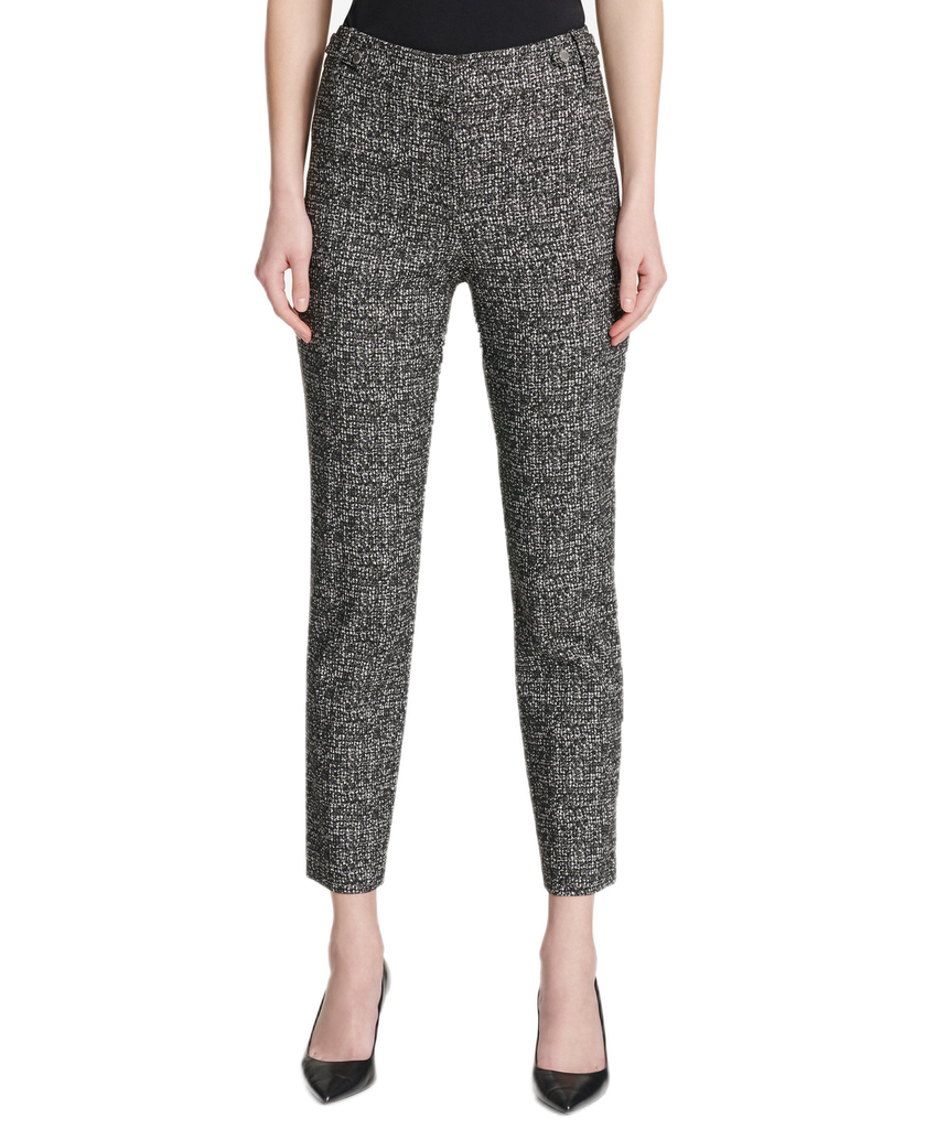 Calvin Klein Women Printed Tab Waist Pants Black Static