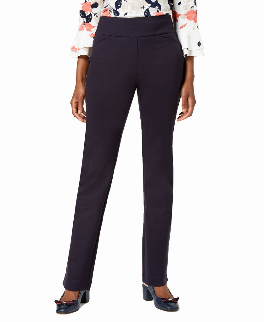 Charter Club Women Cambridge Pull On Ponte Pants Deepest Navy