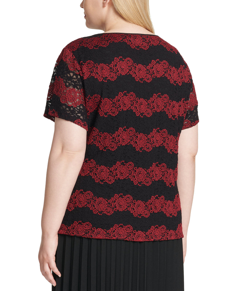 Calvin Klein Women Plus Floral Lace Top