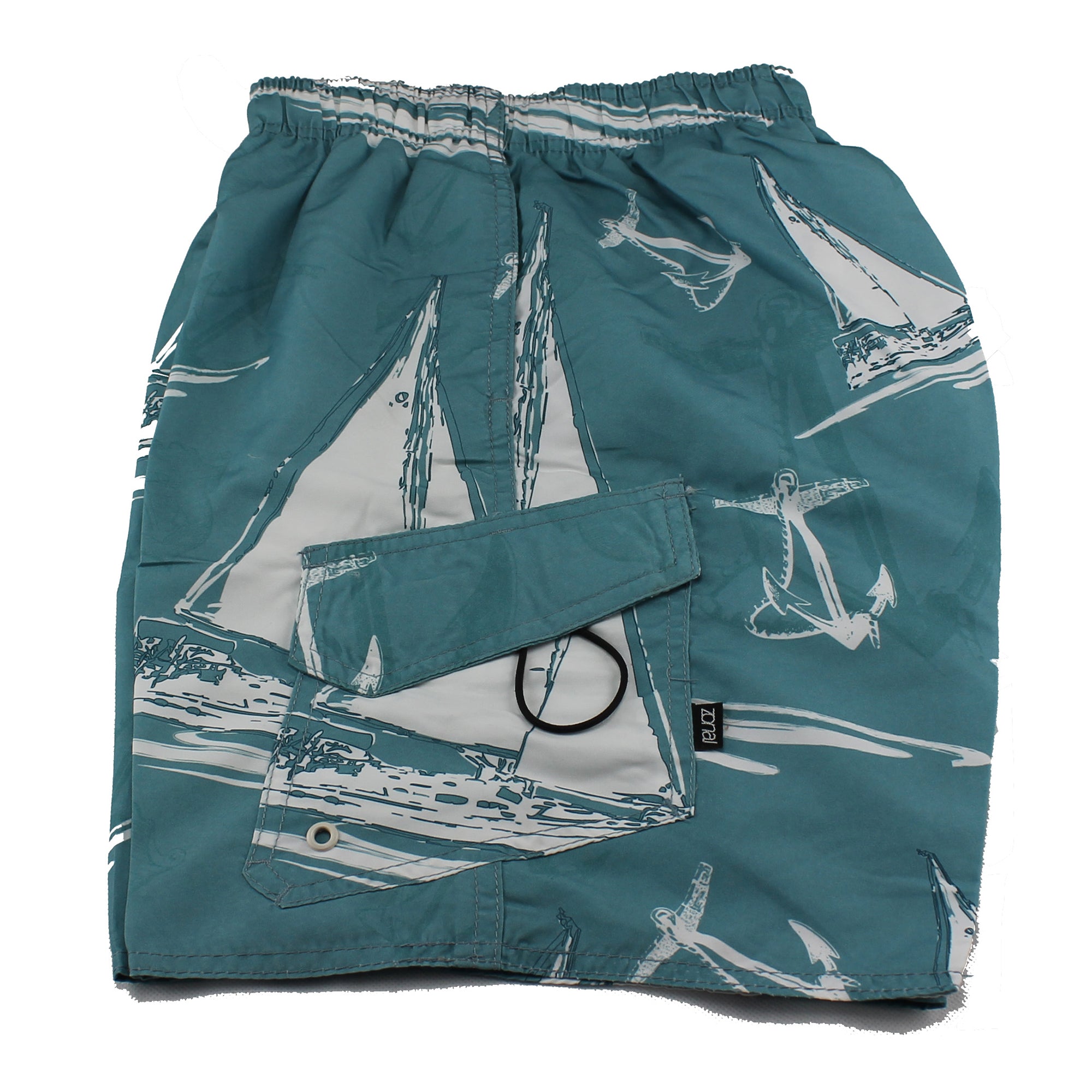 Zonal Men Microfiber Retro Board Shorts Stone Blue