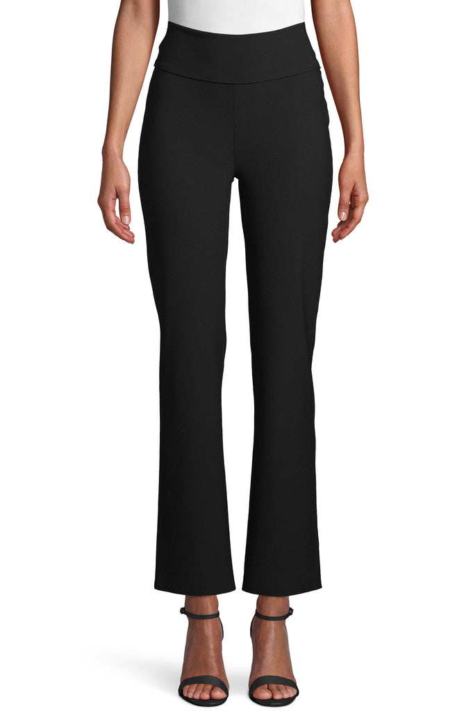 Anne Klein Women Double Knit Flare Pants Black