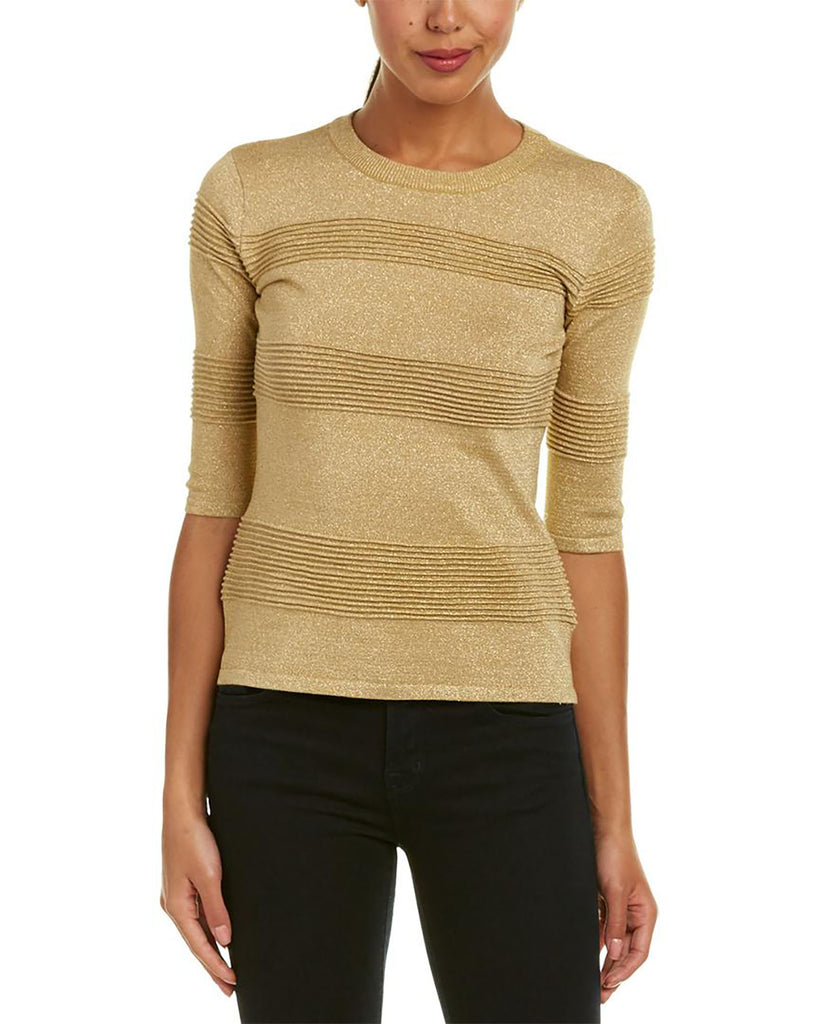 Endless Rose Women Metallic Sweater Gold